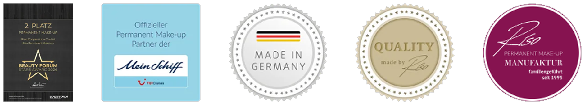 RISO Auszeichnungen, Made in Germany und offizieller TUI Cruises Partner